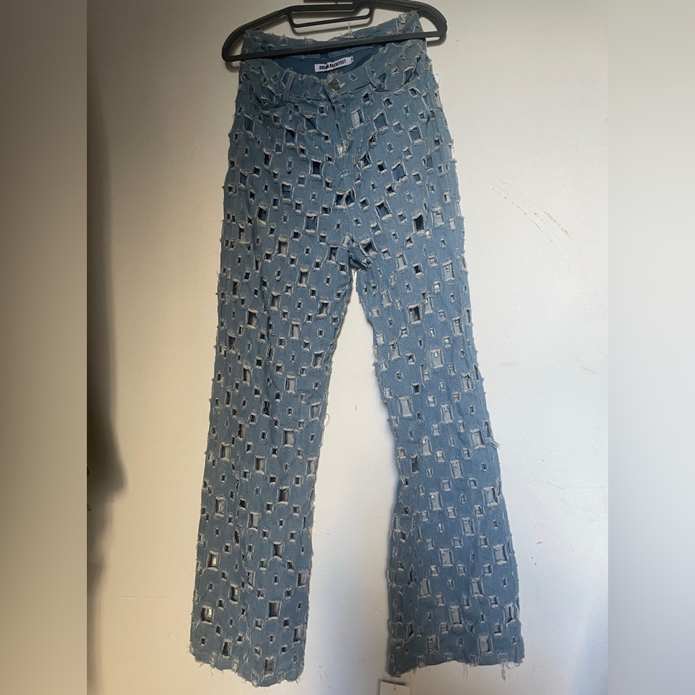 Architect Light Blue Distressed Cutout Jeans
